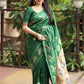 Green Pure Silk Woven Design Saree with Unstitched Blouse - Hiral Fashion | Swadesiicart