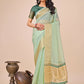 Shree Shyam Fashion Florance Olive Green Organza Saree