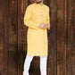 Even Apparels Pure Cotton Yellow Kurta - Yellow | Swadesiicart