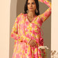 Pomcha Jaipur Yellow Gul Rangrez Angrakha Set | Swadesiicart