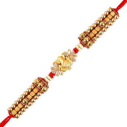 Ganesha Design Rakhi and Kaju Katli Box | Swadesiicart
