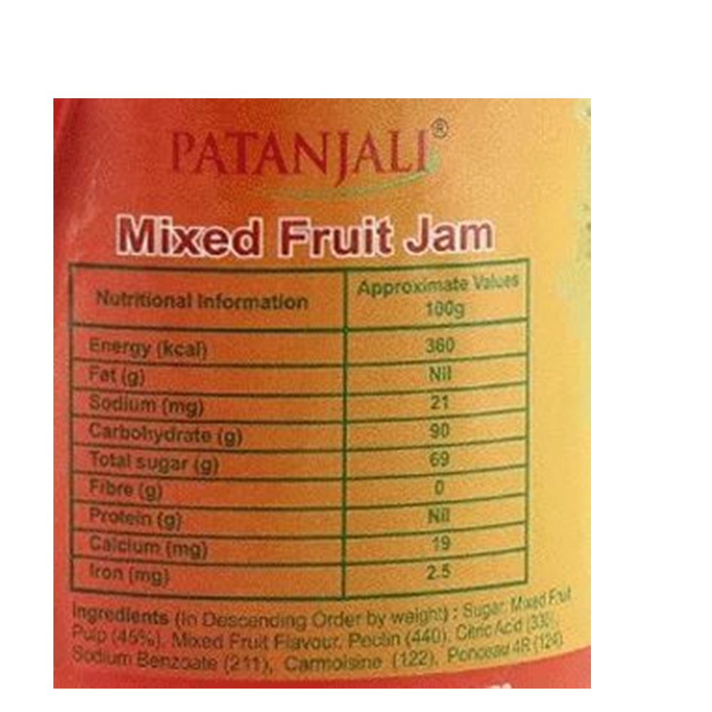 Patanjali Mixed Fruit Jam - Swadesiicart