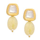 Ruby Raang Yellow Kundan Studs | Swadesiicart