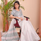 Shree Shyam Fashion The White Loom White Linen Cotton Saree