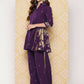 Ahalyaa Women's Traditional Wear Co-ods - Burgundy | Swadesiicart