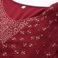 Ahalyaa Women's Traditional wear Ethnic Dress - Maroon | Swadesiicart