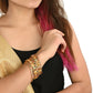 Afast Designer Fancy Party Bangle/ Kada Set, Gold, Metal, Pack Of 6 - Swadesiicart