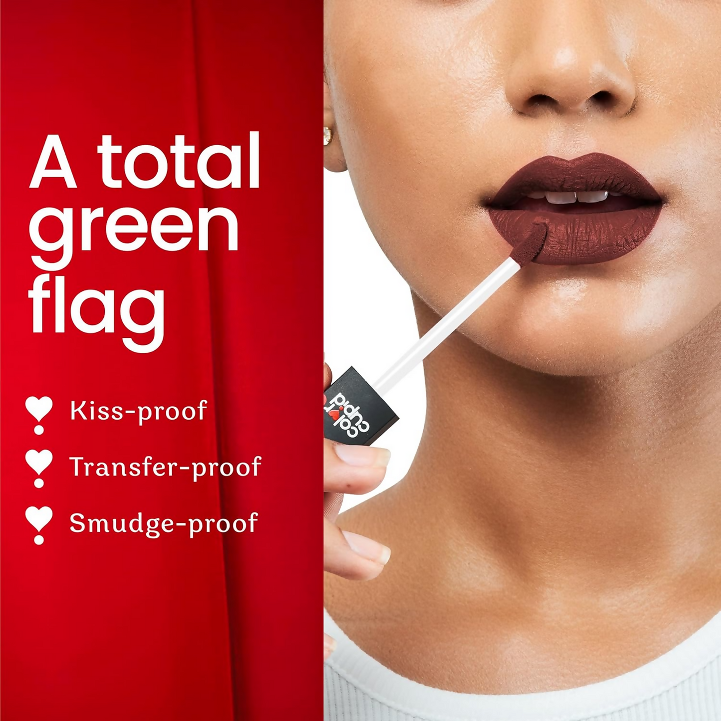 Color Cupid Matte Intense Color 18-Hour Stay Liquid Lipstick - Caramel Sugar - Swadesiicart