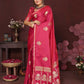 Joban Fashion Pink Floral Motifs Banarasi Silk Sarees | Swadesiicart