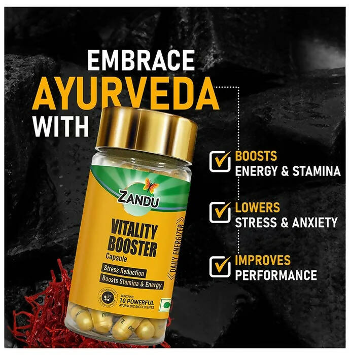 Zandu Vitality Booster Capsules - Swadesiicart