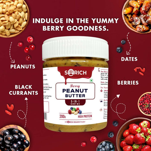 Sorich Organics All Natural Berry Creamy Peanut Buttery - Swadesiicart