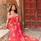 Joban Fashion Red Soft Pure Handloom Banarasi Silk Saree | Swadesiicart