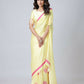 Vastranavya Yellow Mandala Print Free Hand Ready to Wear Saree | Swadesiicart