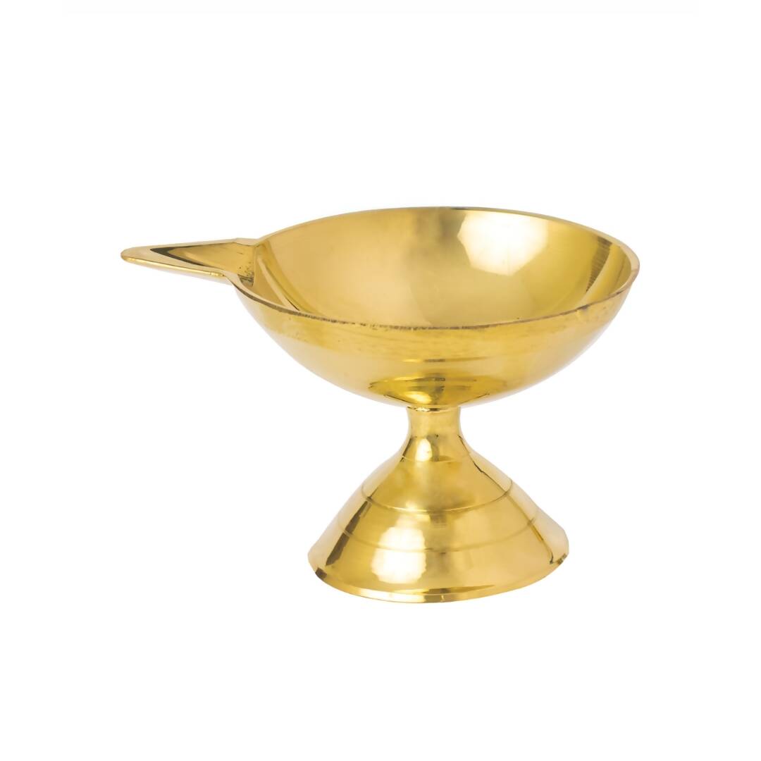 Spillbox Gold Toned SSDA Small Diya Pooja Essentials | Swadesiicart