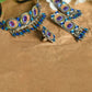 Mominos Fashion Johar Kamal Oxidised Silver-Plated Brass Finish Peacock Wings Choker For Women | Swadesiicart