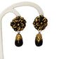 Terracotta Flower Stud With Waterdrop Earrings