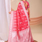 Shree Shyam Fashion Varnika Pink Linen Cotton Saree