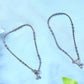 Mominos Fashion Kamal Johar Oxidised Light Weight Silver Anklets | Swadesiicart