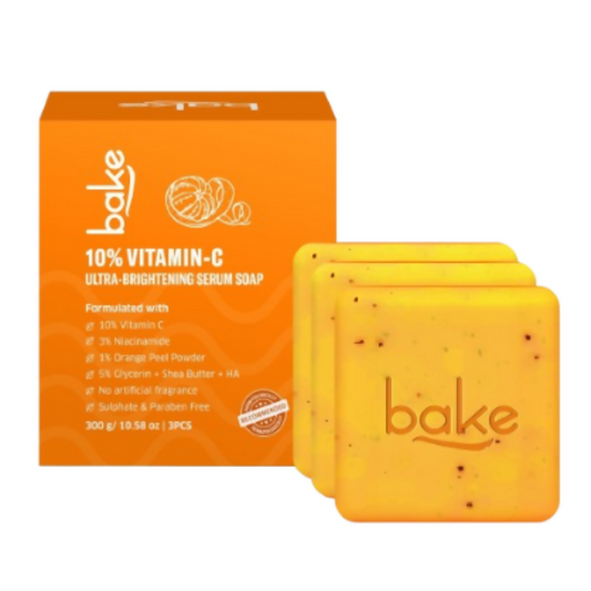 Bake 10% Vitamin C Ultra Brightening Serum Soap | Swadesiicart