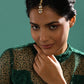 Gold-Polished White Kundan-Studded Maangtikka - Ruby Raang | Swadesiicart