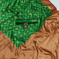 DEIANA'S Beautiful Designer Golden zari Soft Lichi Silk Saree - Green - Swadesiicart