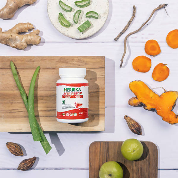 Herbika Liver Rescue Capsules | Swadesiicart