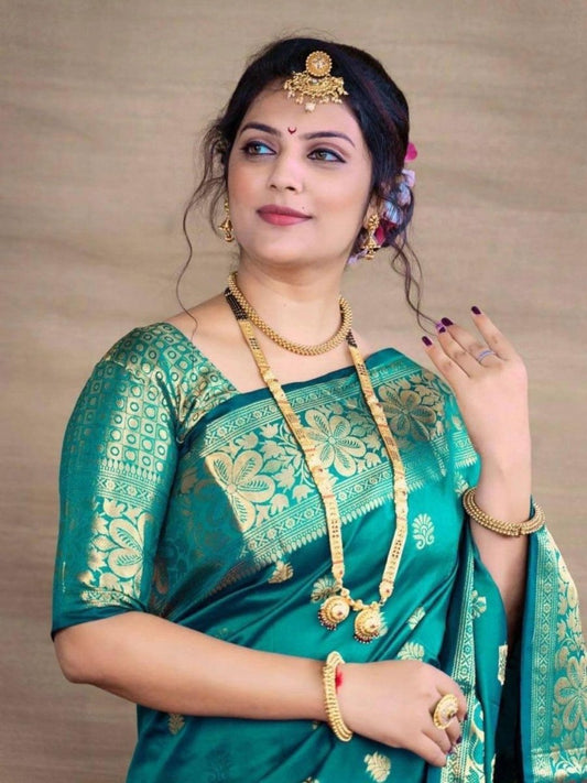 Anouk Woven Design Zari Banarasi Saree | Swadesiicart