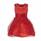 Asmaani Baby Girl's Red Color Satin Knee Length Frock (AS-DRESS-22140)