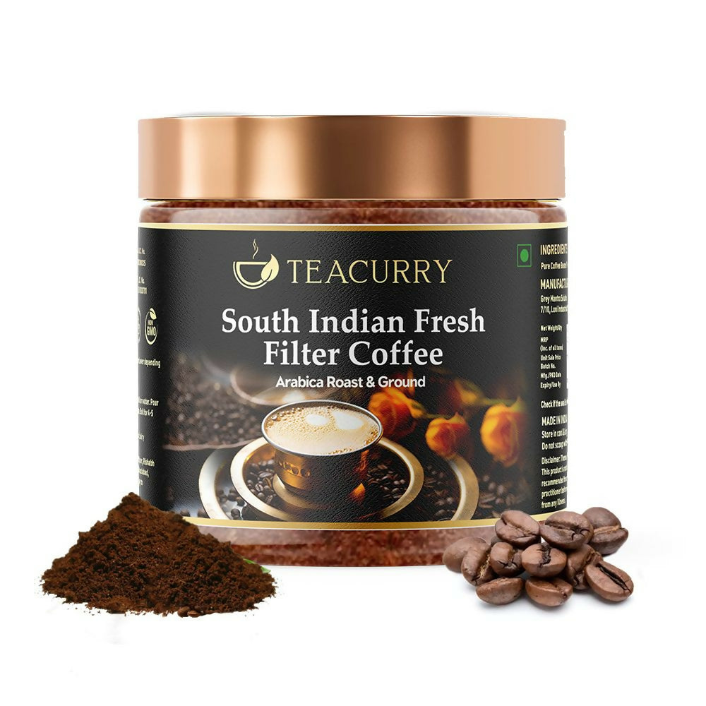 Teacurry South Indian Filter Coffee (100% Arabica Ground Coffee) for Authentic South Indian Taste - Kaapi Coffee - Teacurry