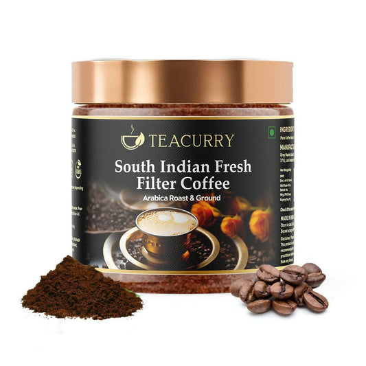 Teacurry South Indian Filter Coffee (100% Arabica Ground Coffee) for Authentic South Indian Taste - Kaapi Coffee - Teacurry