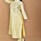 Morchari Women And Hand Embroidery Co-Ord Set-Lemon- Yellow - Swadesiicart