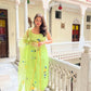 The52 Lemons Women's Gorgeous Printed Viscose Fabric Straight Kurta Pant with Dupatta Set - Swadesiicart