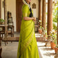 Shree Shyam Fashion Parrot Green Soft Silk Saree