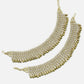 Women's Gold White Ghungroo Anklets - Ruby Raang | Swadesiicart