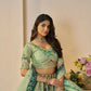 Kesar Fab Green Banarasi Silk Embroidered Lehenga | Swadesiicart