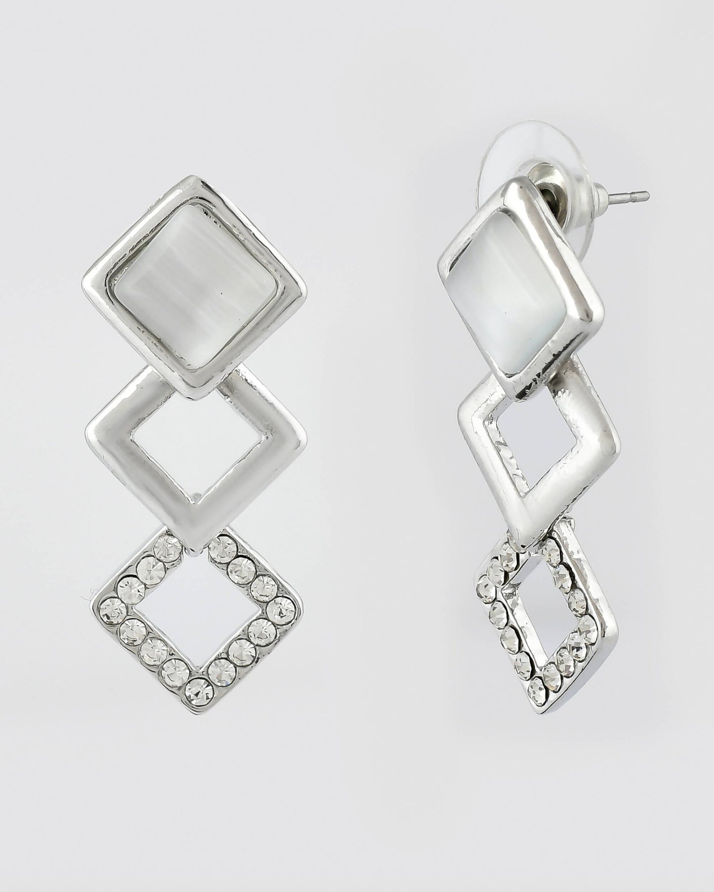 VOJ Stainless Steel Silver Silver Jewellery Set (Pack of 2) - Swadesiicart