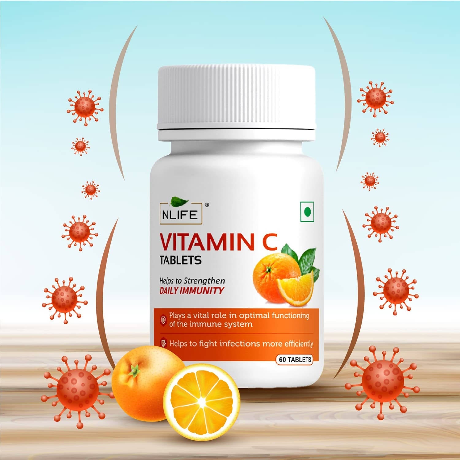 NLife Vitamin C Tablets | Swadesiicart