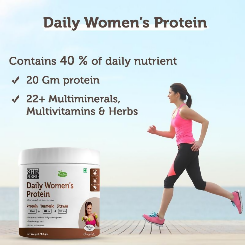 SheNeed Plant Based Daily Women’s Protein Drink With 21+ Nutrients For Women | Swadesiicart
