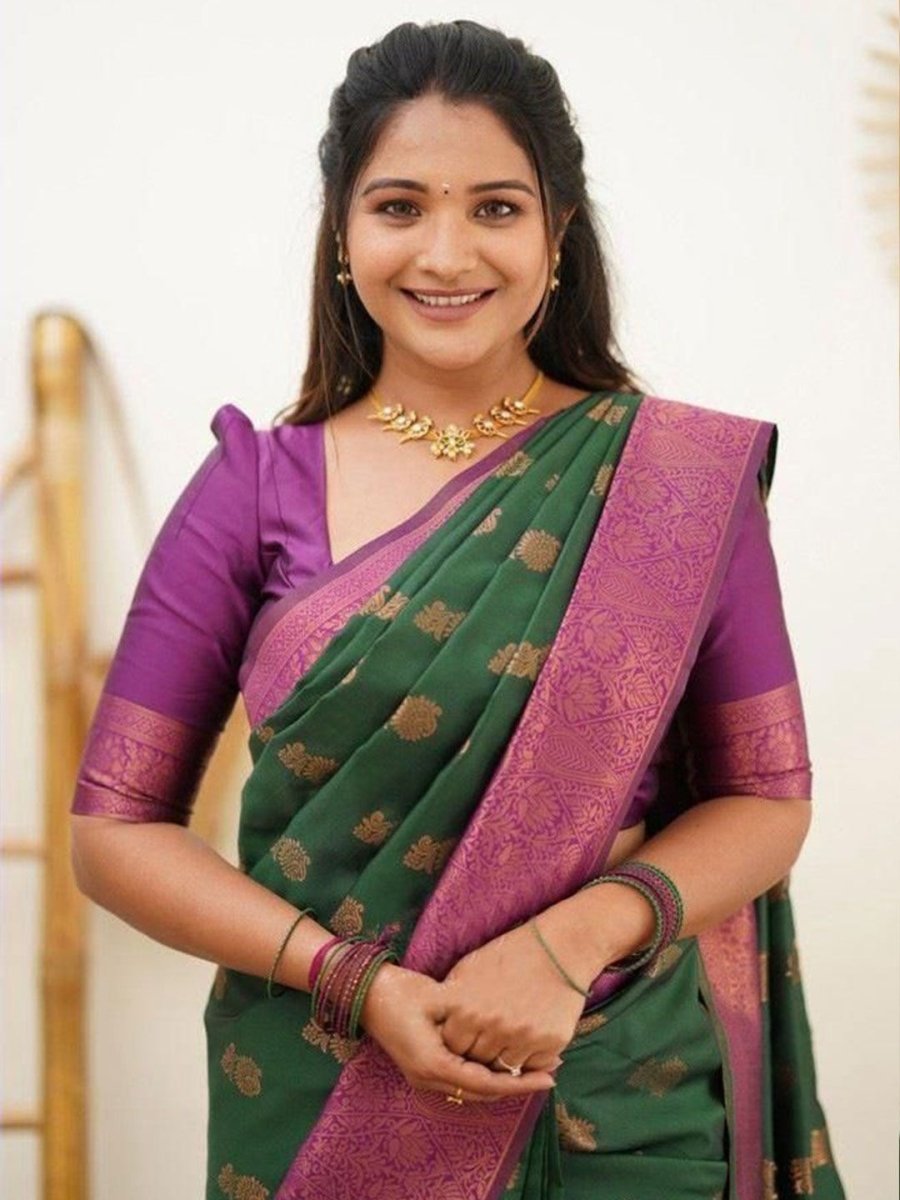 Anouk Woven Design Zari Banarasi Saree | Swadesiicart