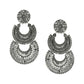 NVR Women Silver Plated Crescent Shaped Drop Earrings | Swadesiicart