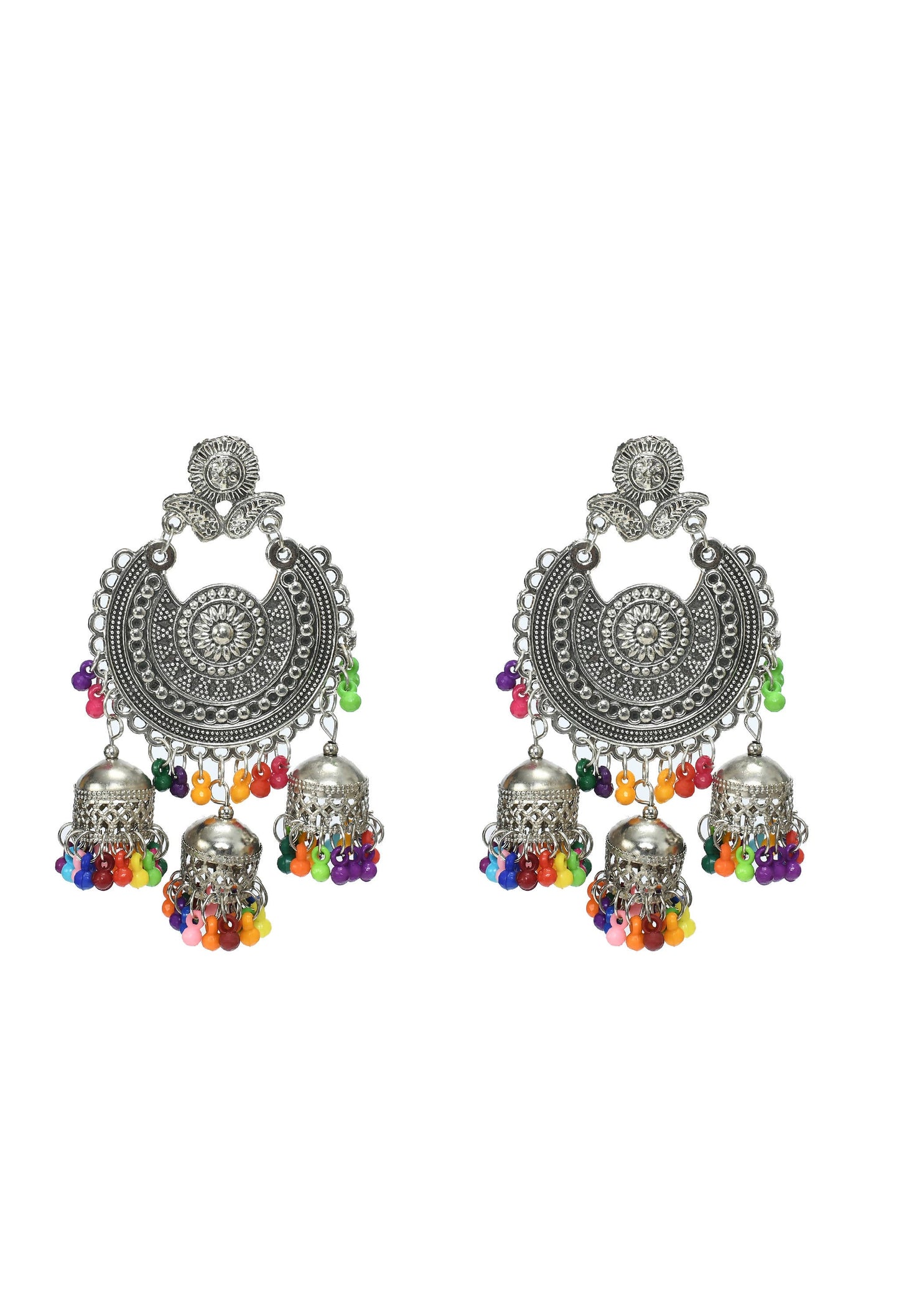Mominos Fashion Johar Kamal Beautiful Jhumkas With Maang Tikka - Swadesiicart