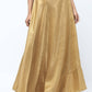 Cheera Golden Color Silk Blend Long Skirt