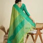 Vishnu Weaves Women's Parrot Raw Silk Thread Woven Saree with Blouse - Swadesiicart