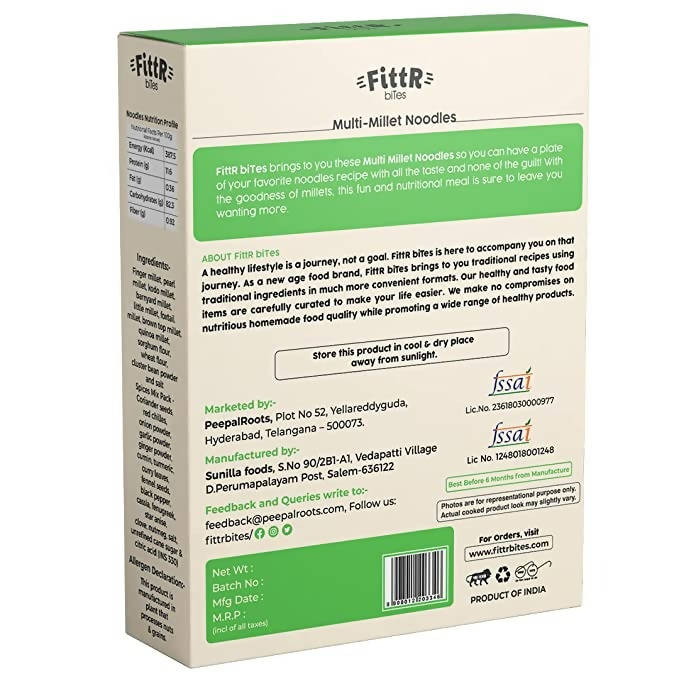 FittR biTes Multi-Millet Noodles - Swadesiicart