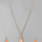 VOJ Gold-Polished Yellow Stone With AD Stone Studded Chain Set - Swadesiicart