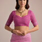 Vishnu Weaves Women's Pink Muga Cotton Woven Saree with Blouse - Swadesiicart