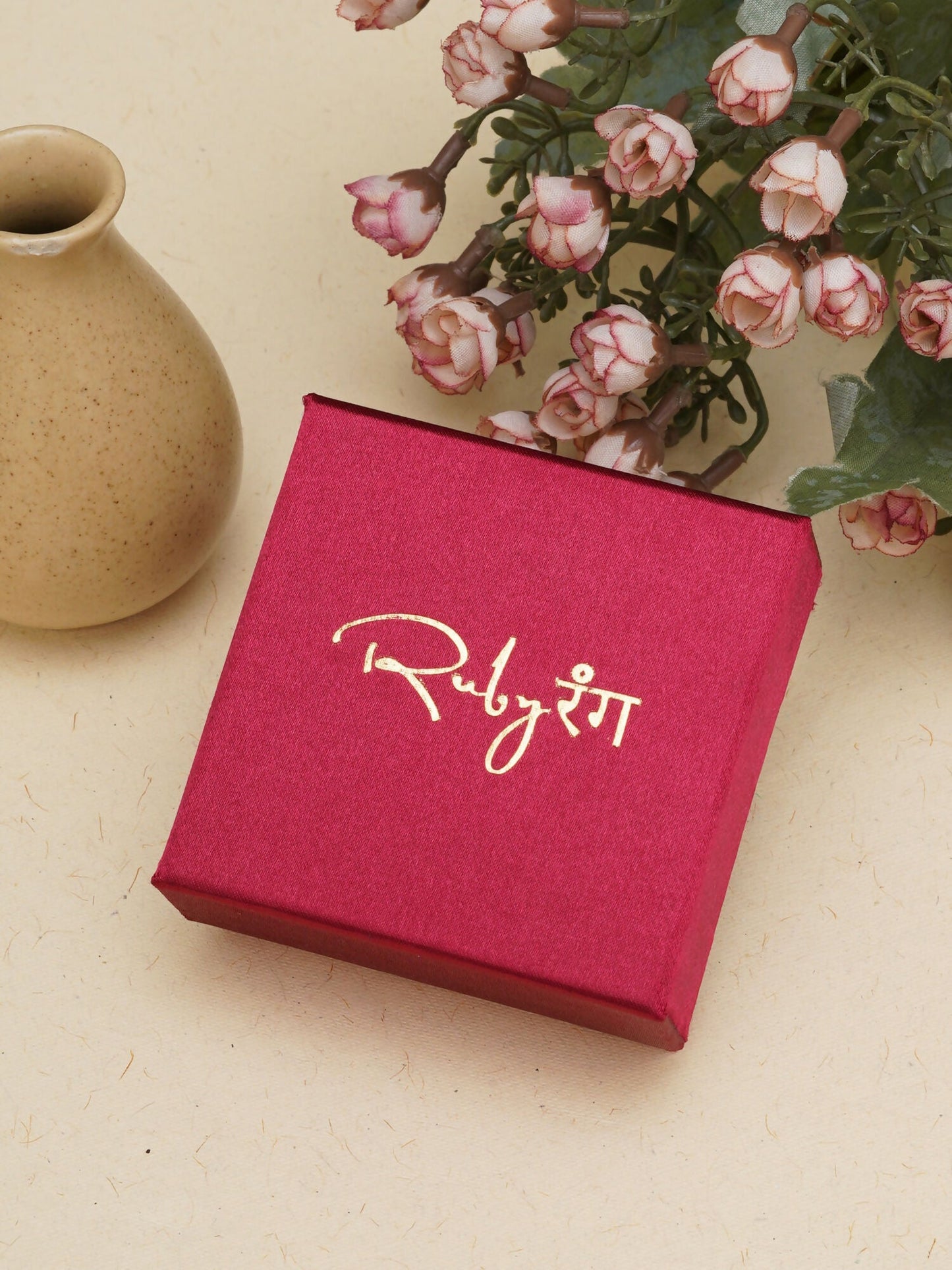 Jadau Earrings (Gold) - Ruby Raang | Swadesiicart