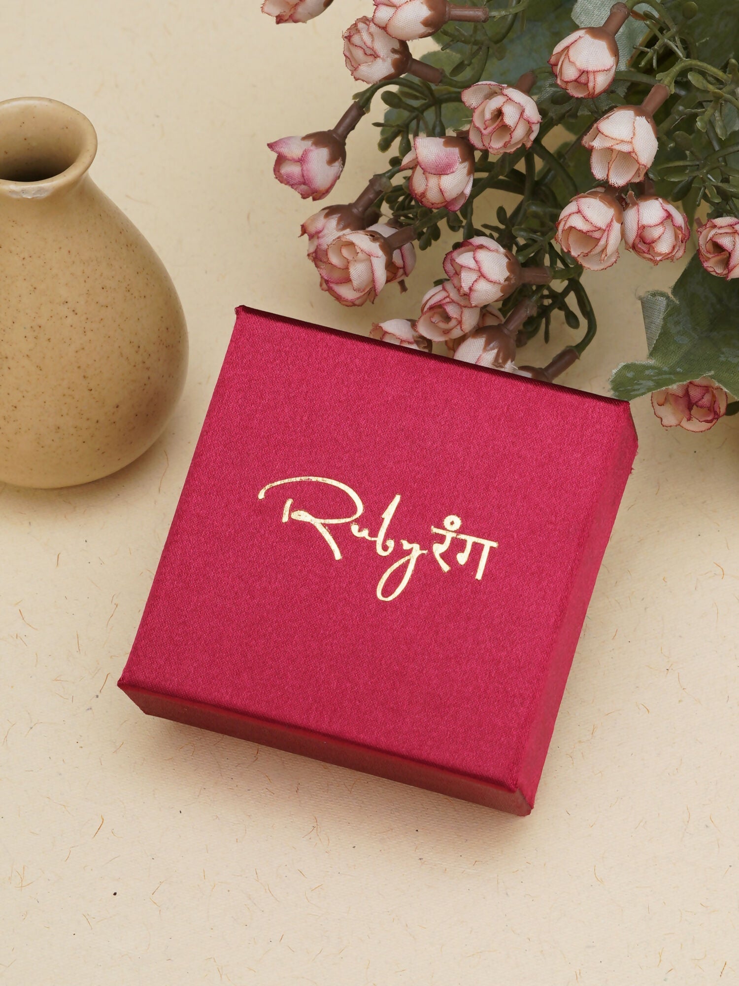 Jadau Earrings (Gold) - Ruby Raang | Swadesiicart