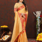 Lorenvalley Fashion Gold Cotton Woven Design with Zari Weaving Design Saree - Swadesiicart