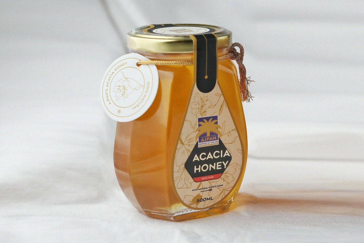 Ajfan Acacia Honey Shehad Shahad Nature`s Nectar Natural Honey - Swadesiicart